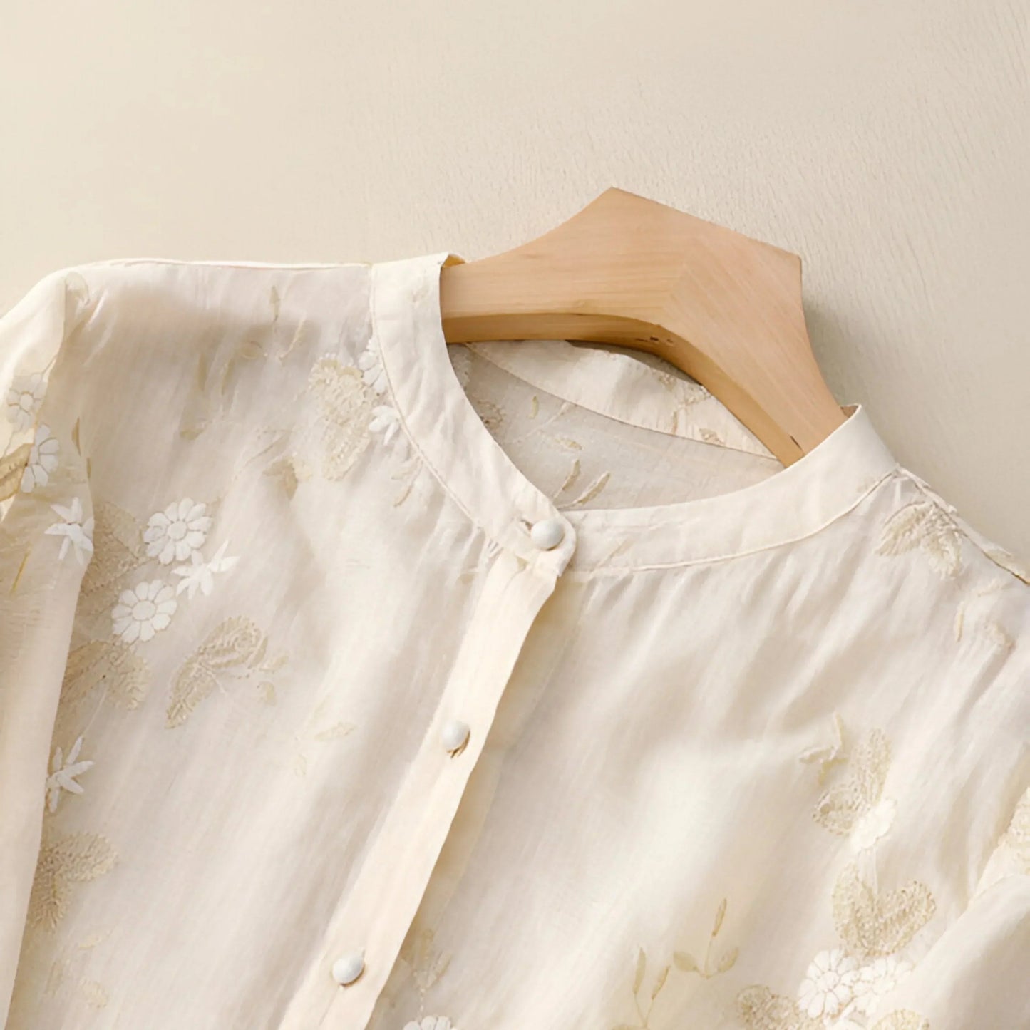 Emily Collection | Women's Top with Intricate Floral Embroidery | Soft Cotton for Effortless Style