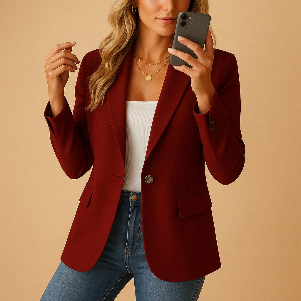Emma Collection | Women's Fitted Tailored Blazer Jacket with Lightweight Fabric | Elegant Summer Style for Effortless Versatility