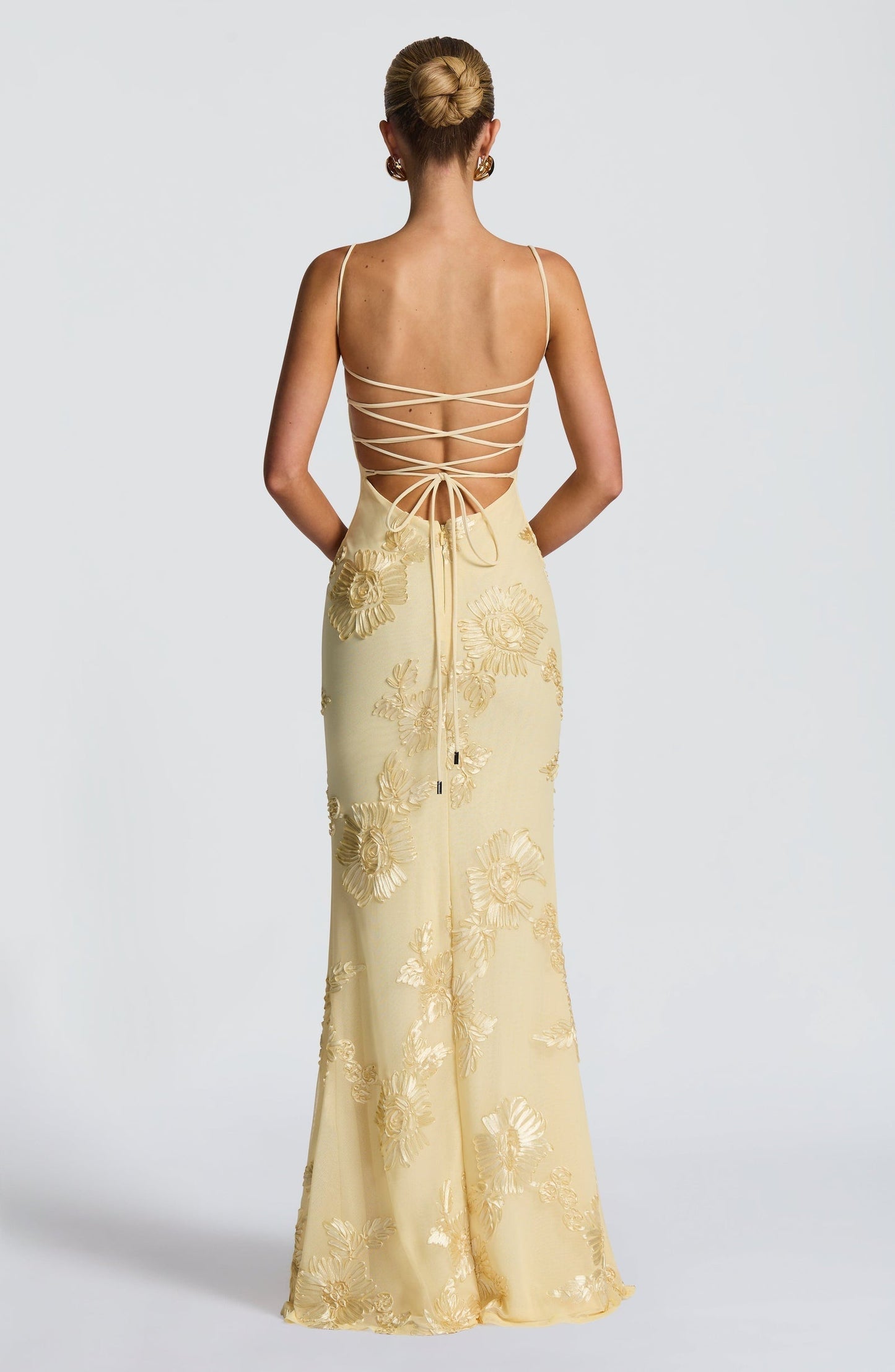 Emma Collection | Women's Maxi Dress with Floral Embroidery | Elegant Summer Dress for Weddings and Special Occasions