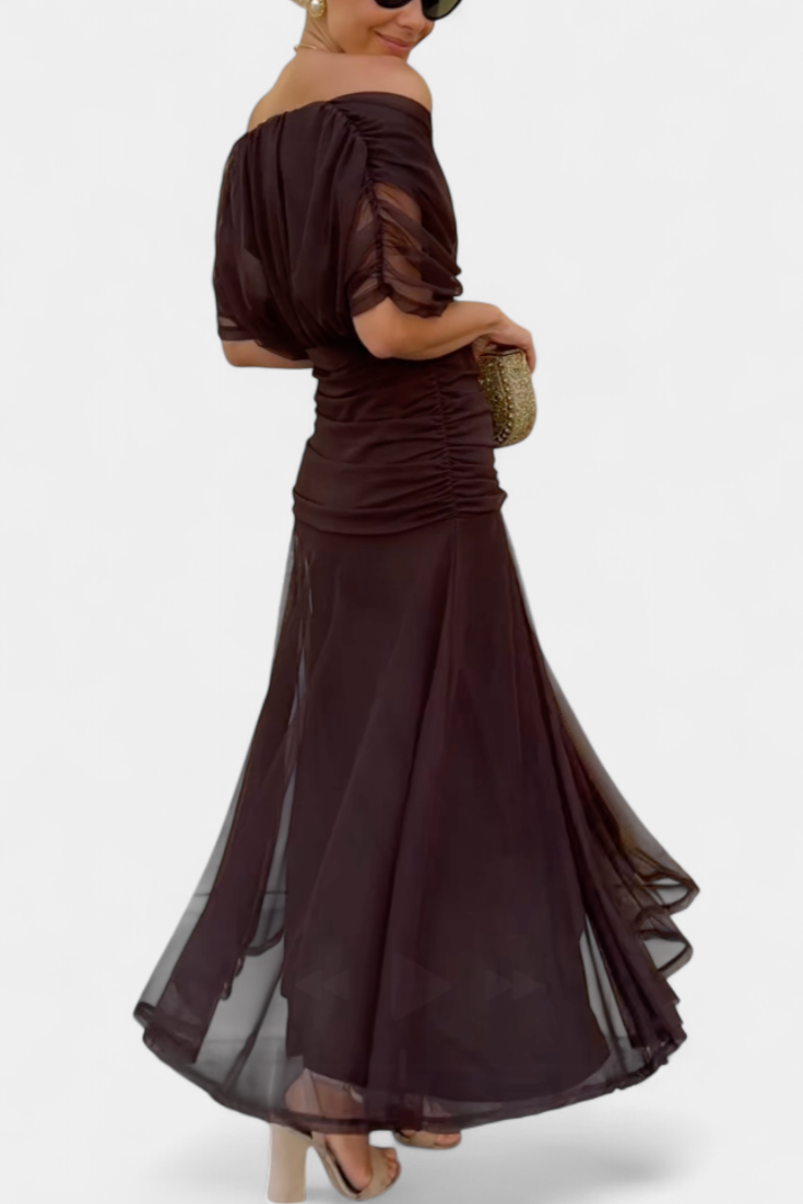 Eryzziah | Women's Floral Print Dress with V-Neckline | Elegant Summer Style for Wedding Guests and Special Occasions