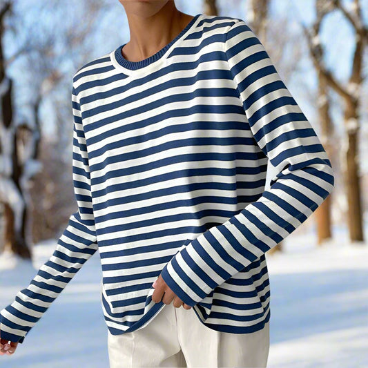 Essential Collection | Women's Top with Relaxed Fit & Timeless Striped Design | Comfortable Everyday Wear
