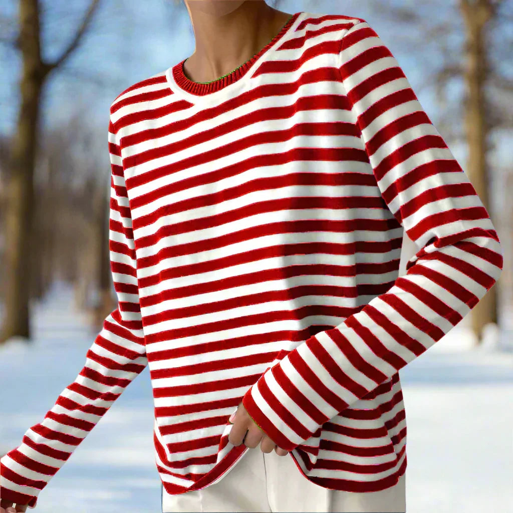 Essential Collection | Women's Top with Relaxed Fit & Timeless Striped Design | Comfortable Everyday Wear