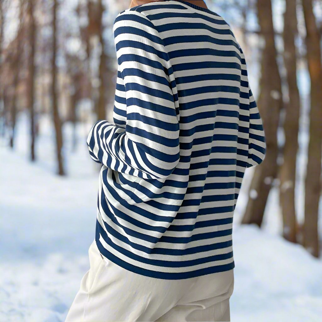 Essential Collection | Women's Top with Relaxed Fit & Timeless Striped Design | Comfortable Everyday Wear