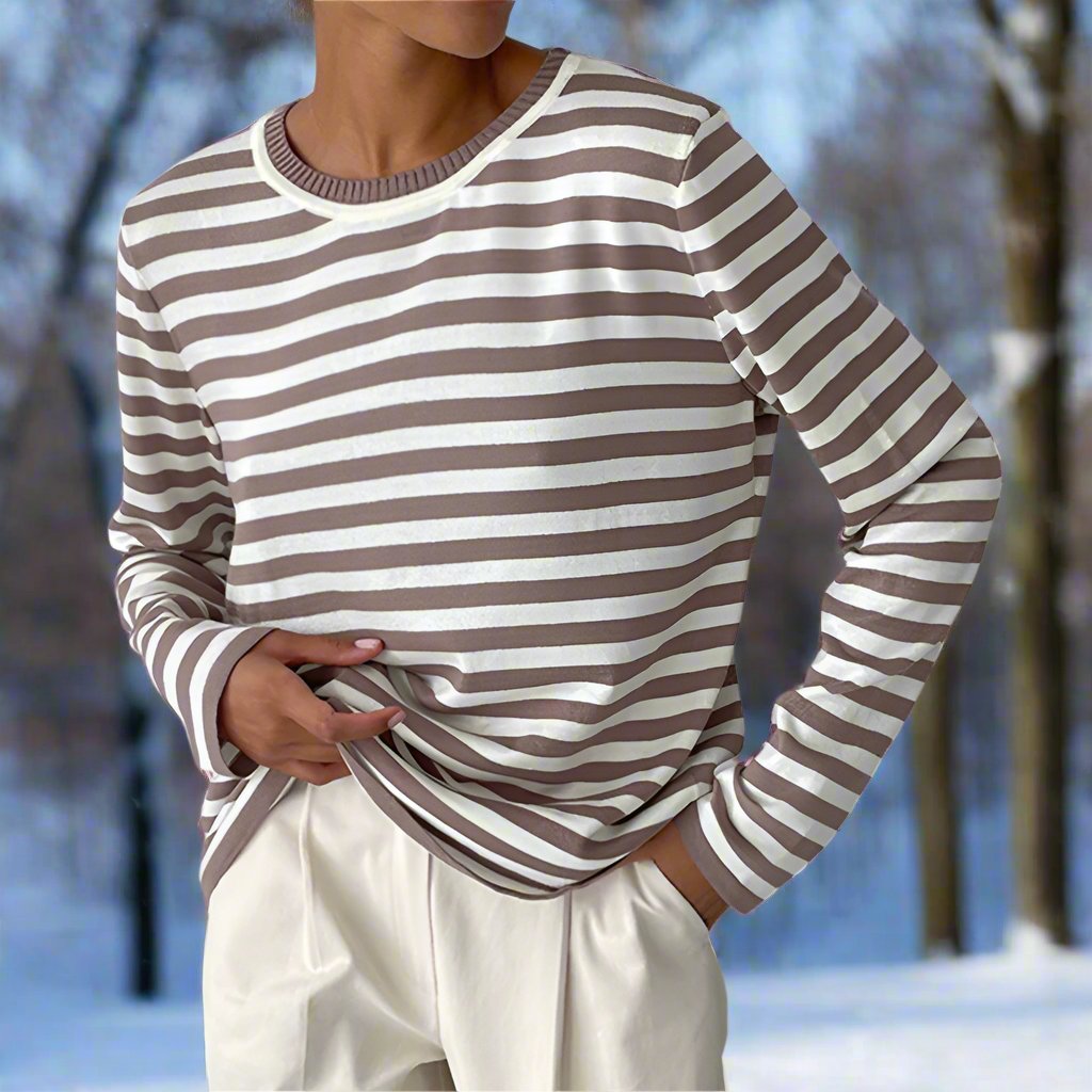Essential Collection | Women's Top with Relaxed Fit & Timeless Striped Design | Comfortable Everyday Wear