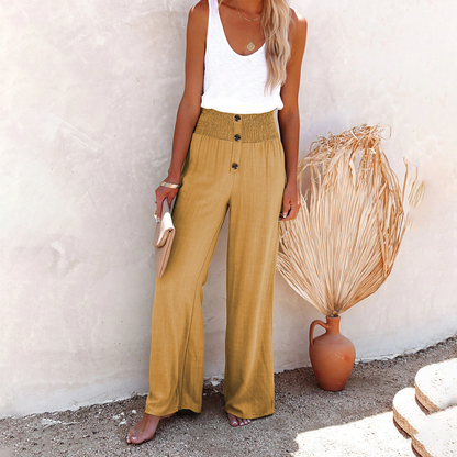 Esther Collection | Women's Wide Leg Pants with High Waist & Relaxed Fit | Effortless Style for Everyday Comfort