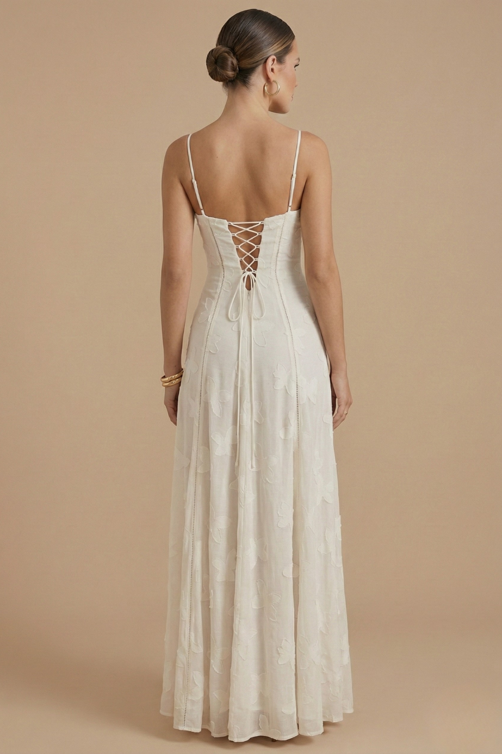 Floral Maxi Dress | Women's Summer Wedding Guest Dress with Spaghetti Straps | Elegant Style for Effortless Sophistication