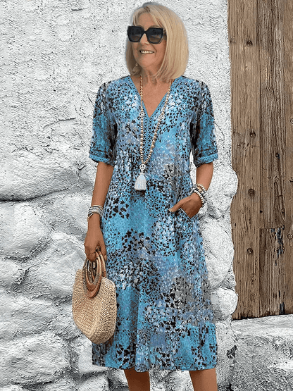 Floral Midi Dress | Breathable Fabric with Relaxed Fit for All-Day Comfort