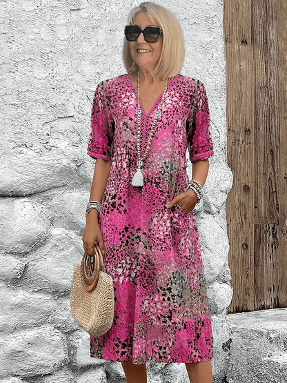 Floral Midi Dress | Breathable Fabric with Relaxed Fit for All-Day Comfort