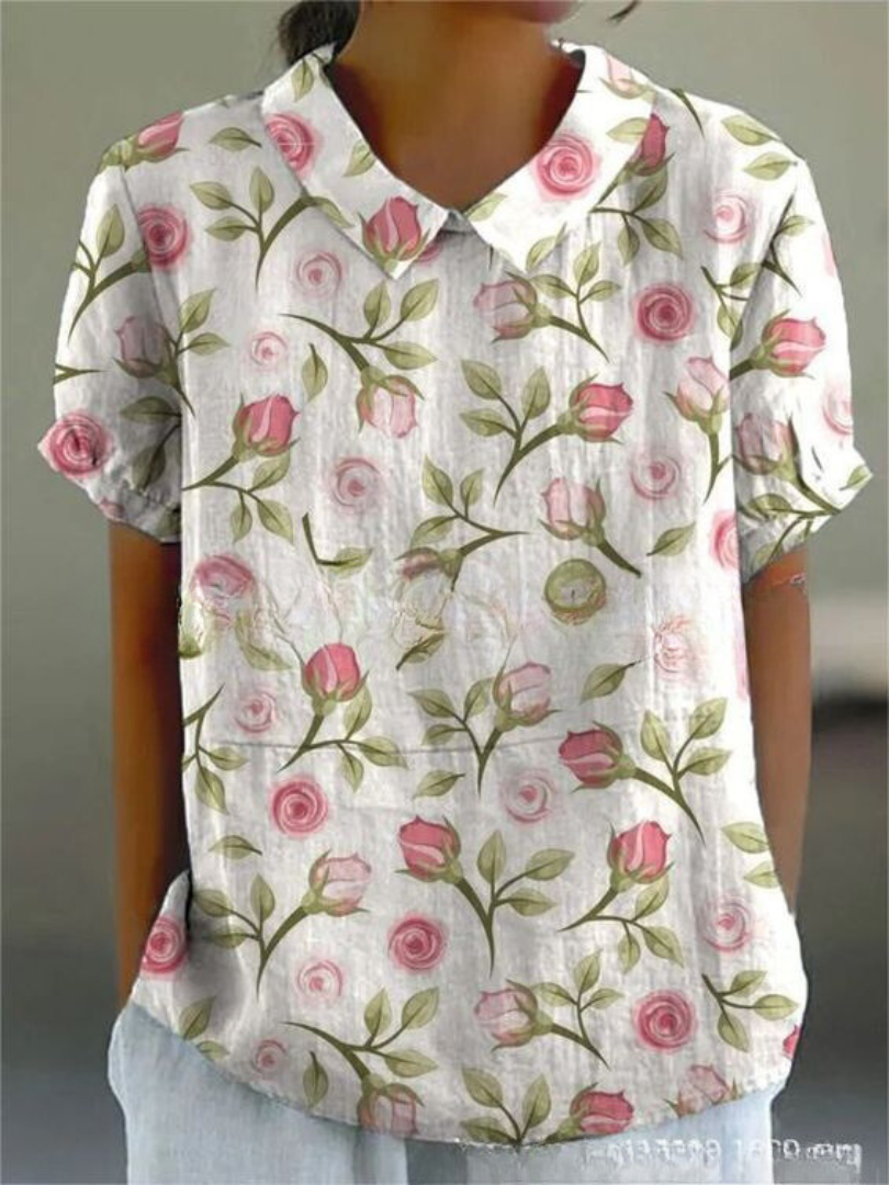 Floral Blouse for Women — Lightweight Relaxed Fit Summer Shirt 5