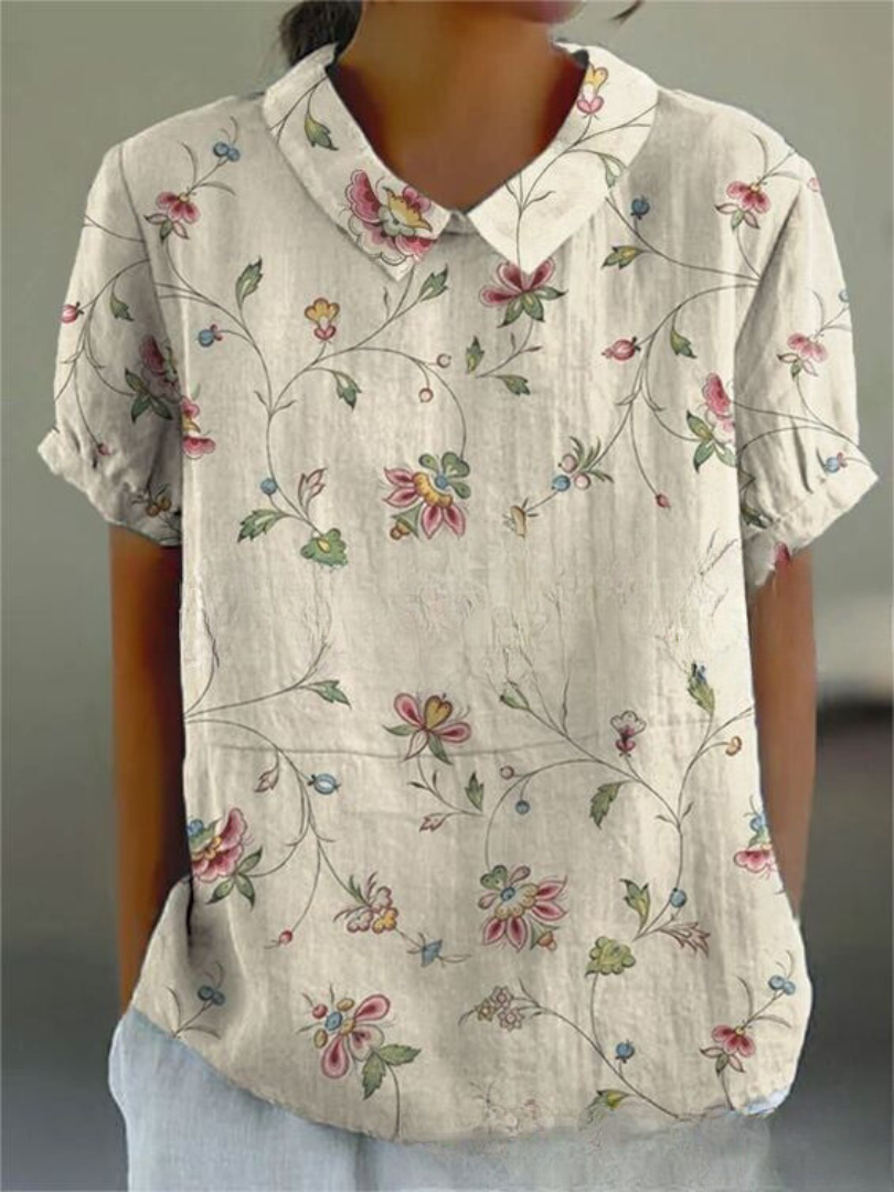 Floral Blouse for Women — Lightweight Relaxed Fit Summer Shirt 3