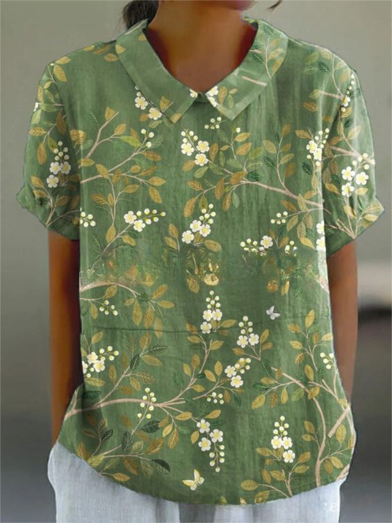 Floral Blouse for Women — Lightweight Relaxed Fit Summer Shirt 4
