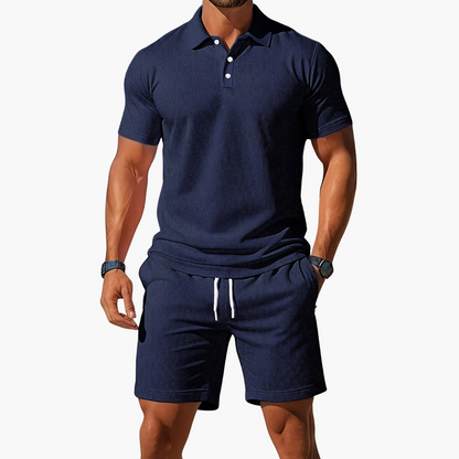 Gabriel Collection | Men's Casual Polo Shirt & Shorts Set with Soft Fabric | Stylish Summer Outfit for Comfort & Versatility