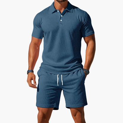 Gabriel Collection | Men's Casual Polo Shirt & Shorts Set with Soft Fabric | Stylish Summer Outfit for Comfort & Versatility