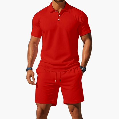 Gabriel Collection | Men's Casual Polo Shirt & Shorts Set with Soft Fabric | Stylish Summer Outfit for Comfort & Versatility