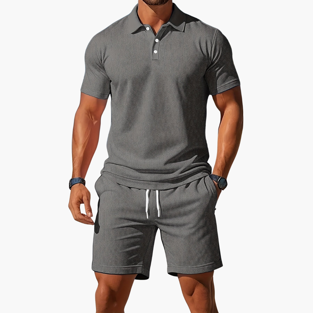 Gabriel Collection | Men's Casual Polo Shirt & Shorts Set with Soft Fabric | Stylish Summer Outfit for Comfort & Versatility