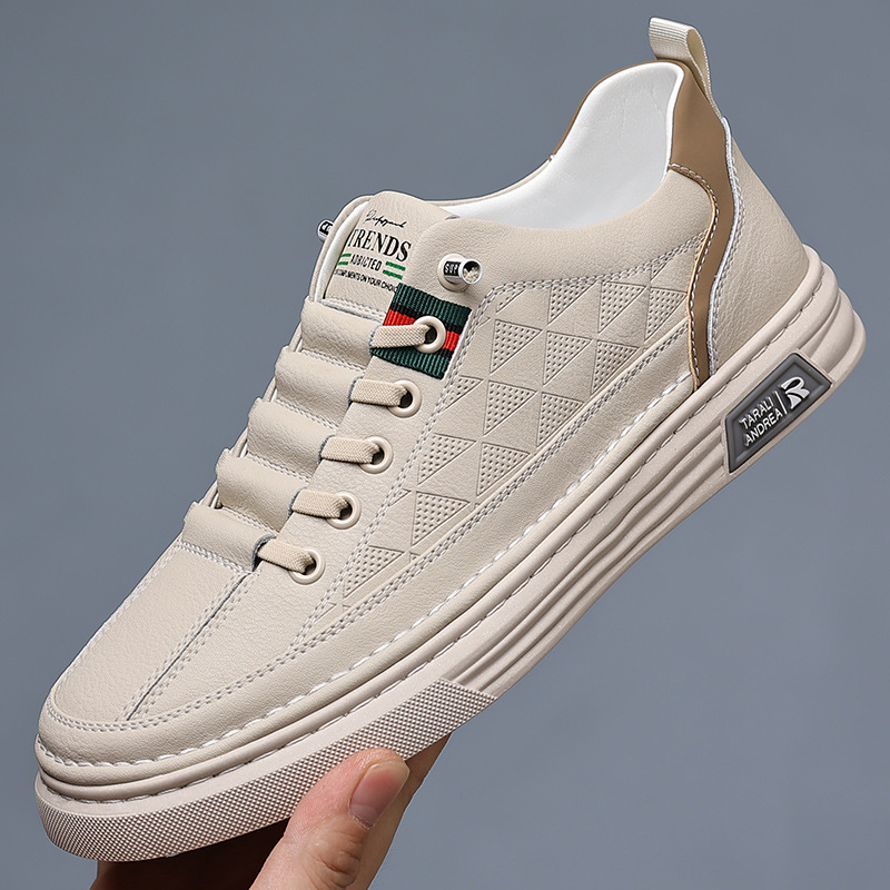 Genuine Leather Sneakers with Cushioned Sole | Breathable Comfort for All-Day Wear