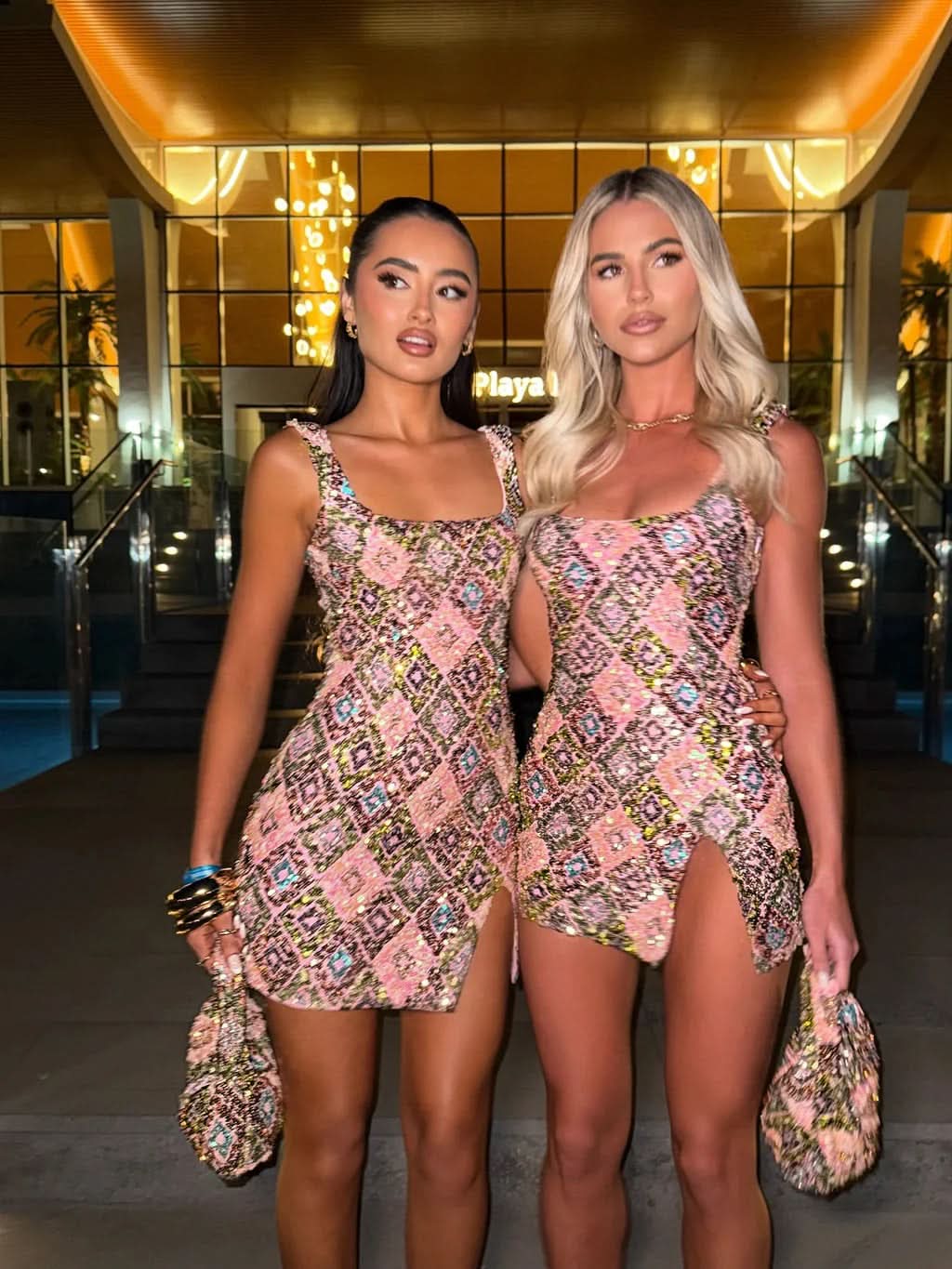 Glamour Nights | Women's Cocktail Dress with All-Over Sequins | Stunning Mini Dress for Effortless Party Style
