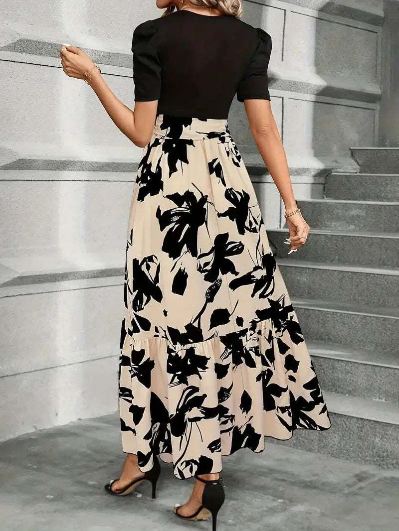Hannah Collection | Floral Maxi Dress with A-Line Silhouette | Effortless Style for Any Occasion
