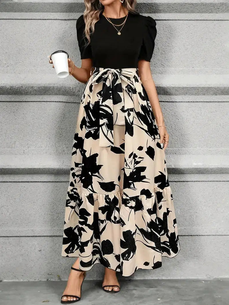 Hannah Collection | Floral Maxi Dress with A-Line Silhouette | Effortless Style for Any Occasion