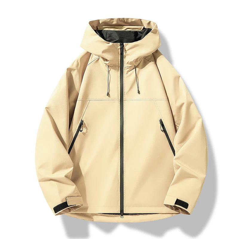 Heinrich | Men's Waterproof Jacket with Hood & Windproof Design | Lightweight Comfort for Outdoor Adventures