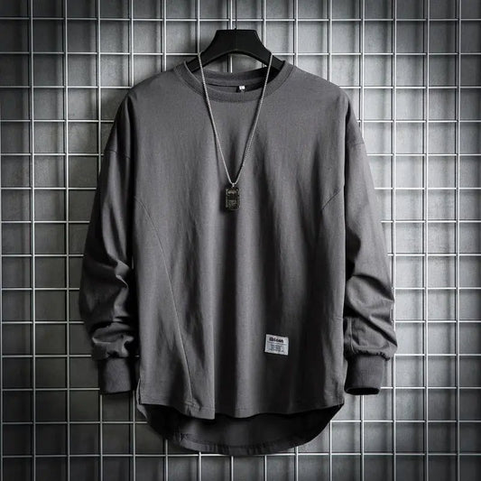 Heritage Collection | Oversized Drop Hem Pullover with Soft Cotton | Stylish Comfort for Effortless Layering