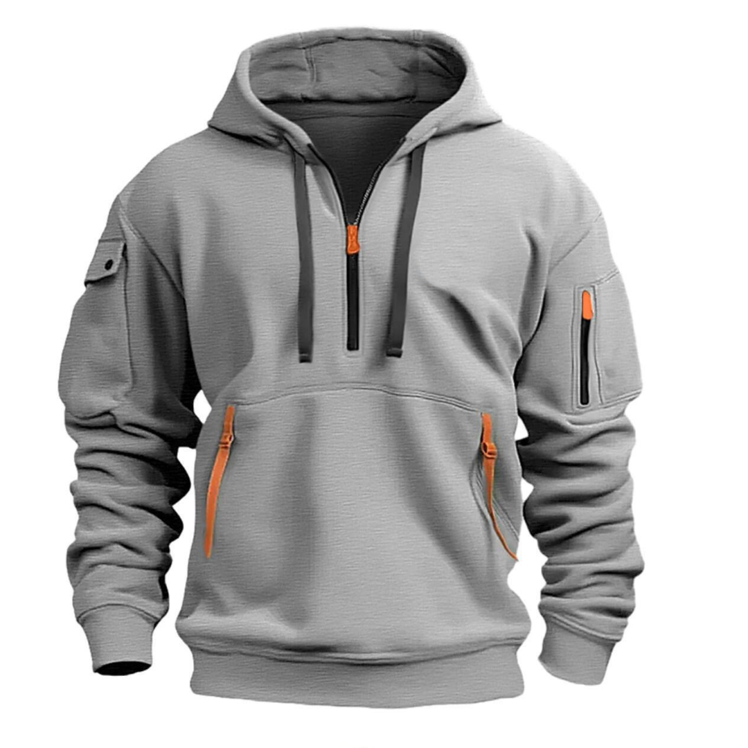 Hugo Collection | Men's Hoodie with Functional Zipper Pockets | Cozy Fabric for Everyday Comfort