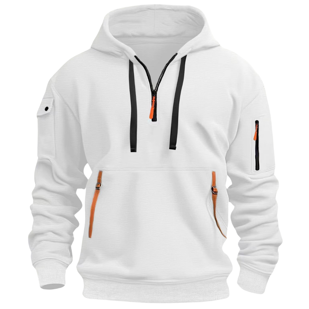 Hugo Collection | Men's Hoodie with Functional Zipper Pockets | Cozy Fabric for Everyday Comfort
