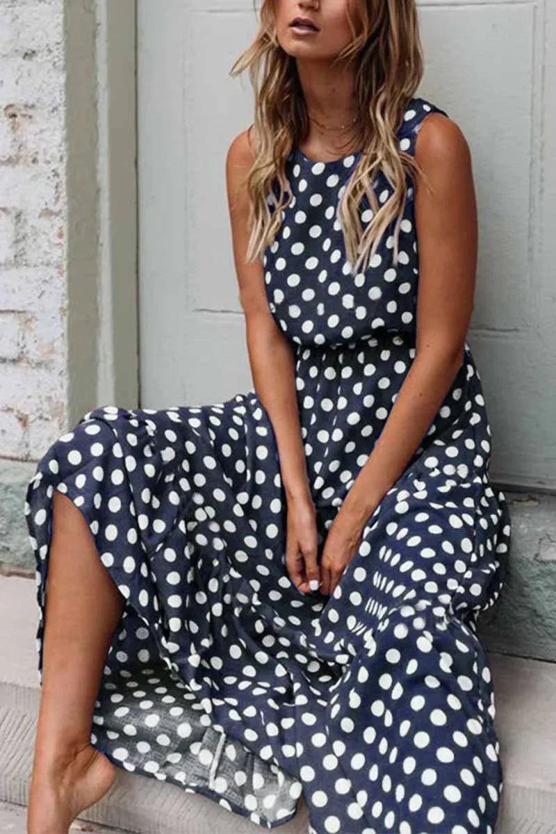 Isabelle Collection | Women's Dress with Polka Dot Print & Sleeveless Design | Effortless Summer Style for Everyday Wear