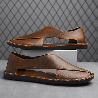 Italian Leather Sandals for Women with Cushioned Sole | Stylish Comfort for Everyday Wear