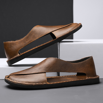Italian Leather Sandals for Women with Cushioned Sole | Stylish Comfort for Everyday Wear