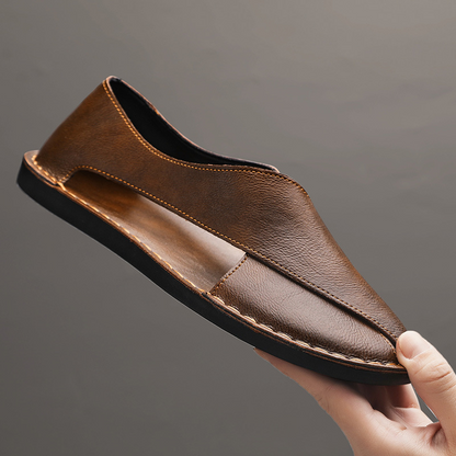Italian Leather Sandals for Women with Cushioned Sole | Stylish Comfort for Everyday Wear