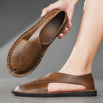 Italian Leather Sandals for Women with Cushioned Sole | Stylish Comfort for Everyday Wear