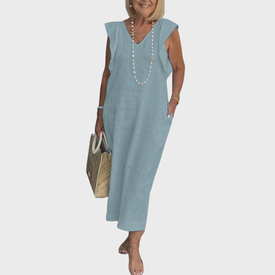 Jasmine Collection | Women's Maxi Dress with Pockets | Lightweight Summer Style