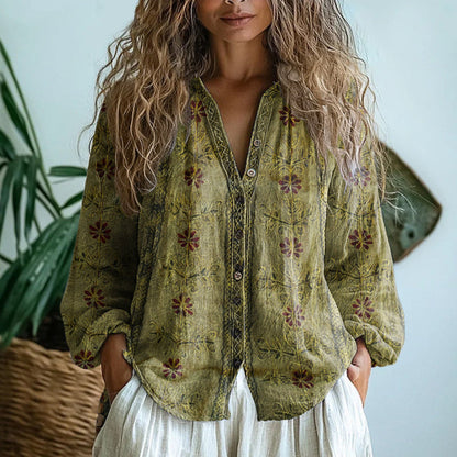 Kristi™ | Women's Blouse with Nature Print & Relaxed Fit | Stylish Summer Top for Effortless Elegance