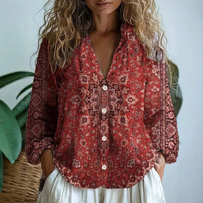 Kristi™ | Women's Blouse with Nature Print & Relaxed Fit | Stylish Summer Top for Effortless Elegance