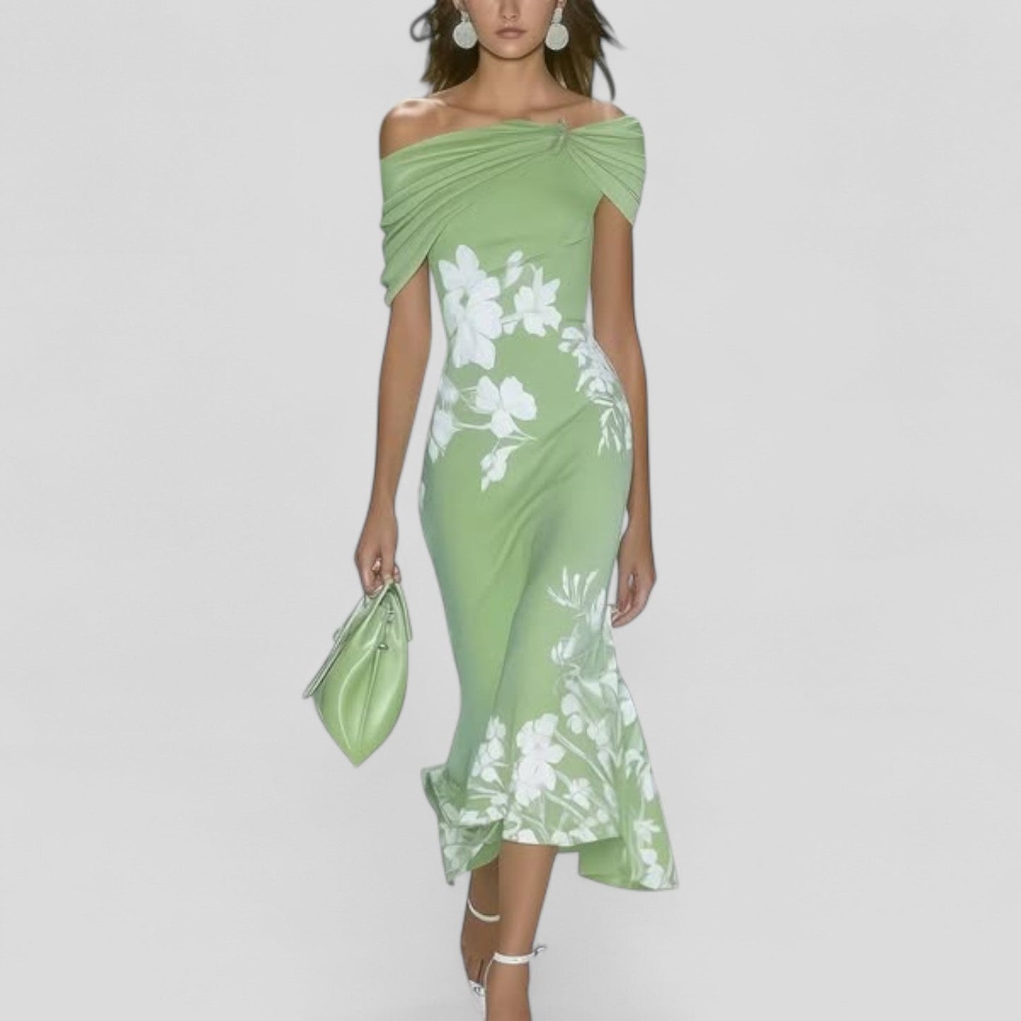 Lindsey | Women's Midi Dress with Unique Print & Relaxed Fit for Effortless Style