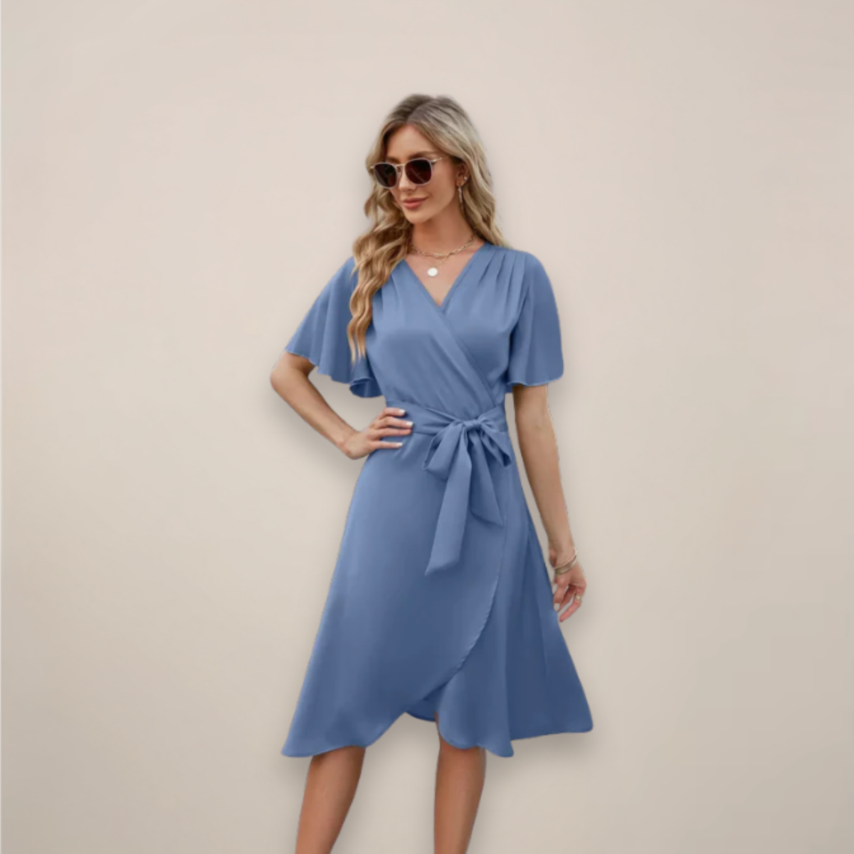 Lydia Collection | Women's Dress with Flattering Wrap Design | Effortless Summer Style for Comfort and Versatility
