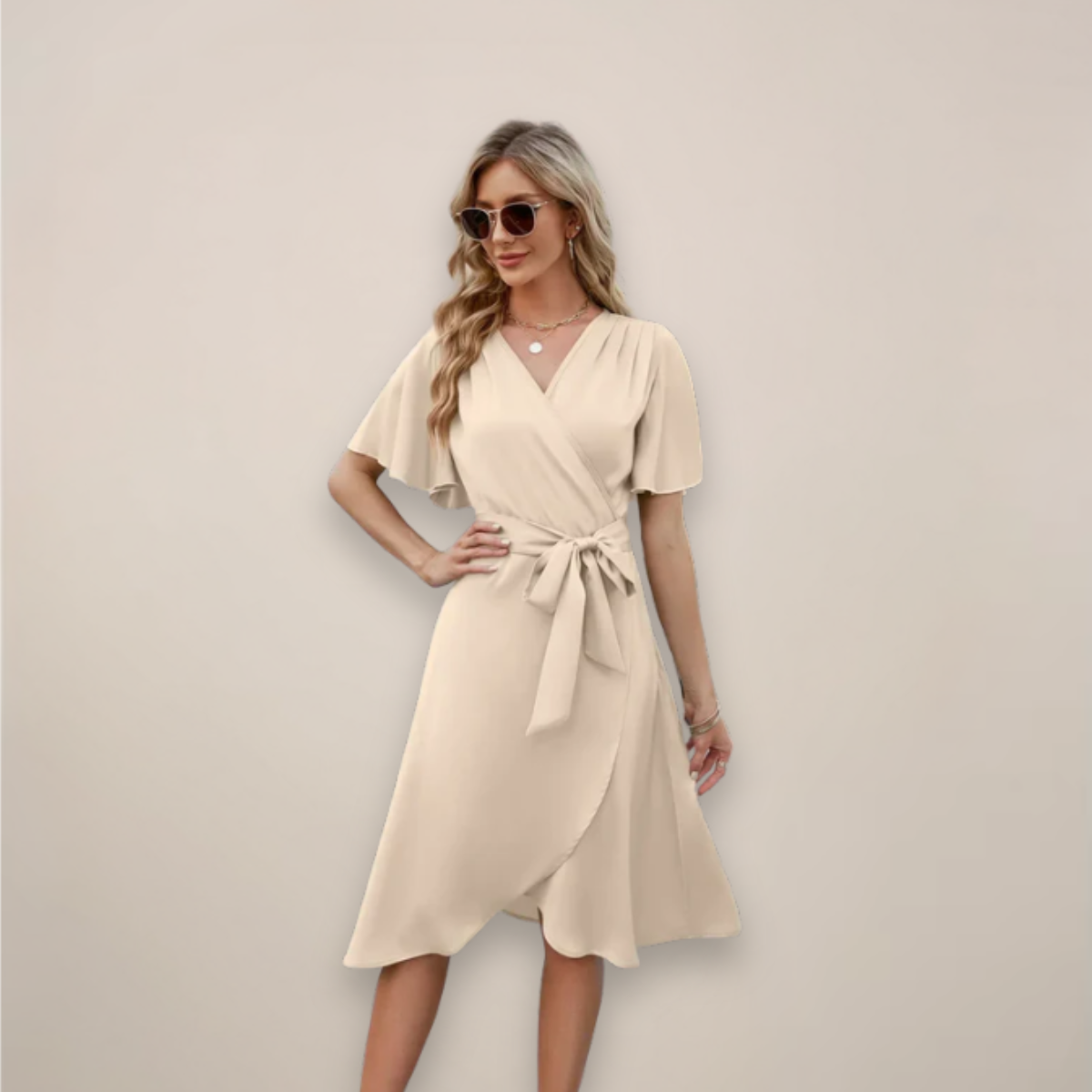 Lydia Collection | Women's Dress with Flattering Wrap Design | Effortless Summer Style for Comfort and Versatility
