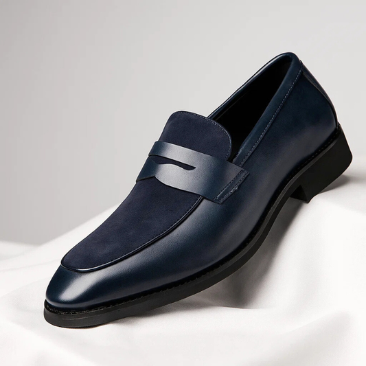 Marco | Black Loafers with Cushioned Footbed | Elegant Comfort for Everyday Wear
