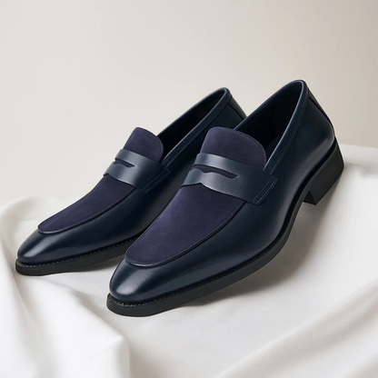 Marco | Black Loafers with Cushioned Footbed | Elegant Comfort for Everyday Wear