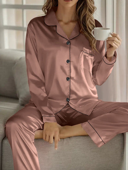 Maria Collection | Women's Silk Pajama Set with Elegant Design | Luxurious Comfort for Relaxation