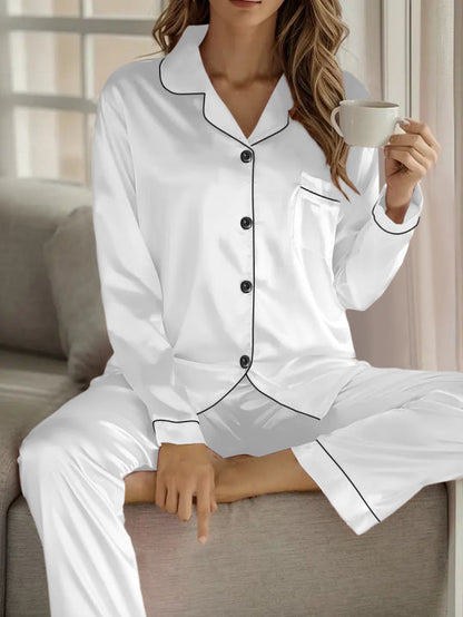 Maria Collection | Women's Silk Pajama Set with Elegant Design | Luxurious Comfort for Relaxation