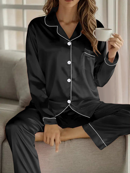 Maria Collection | Women's Silk Pajama Set with Elegant Design | Luxurious Comfort for Relaxation