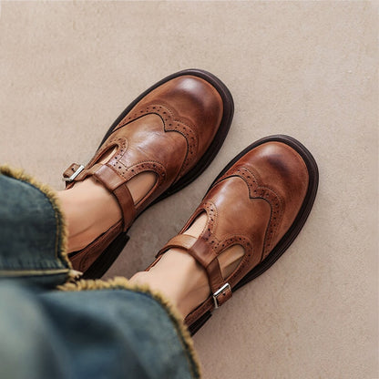 Mattea | Women's Shoes - Elegant Leather Mary Janes with Comfort Sole | Timeless Style for All-Day Wear