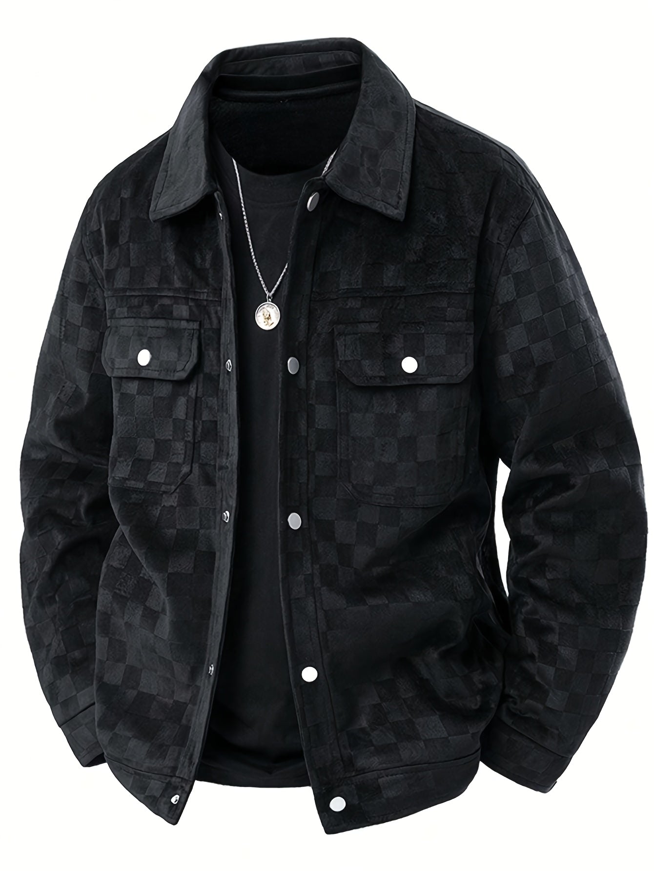 Mavrick Collection | Checkered Suede Jacket with Lightweight Design | Elegant Layering for Modern Style