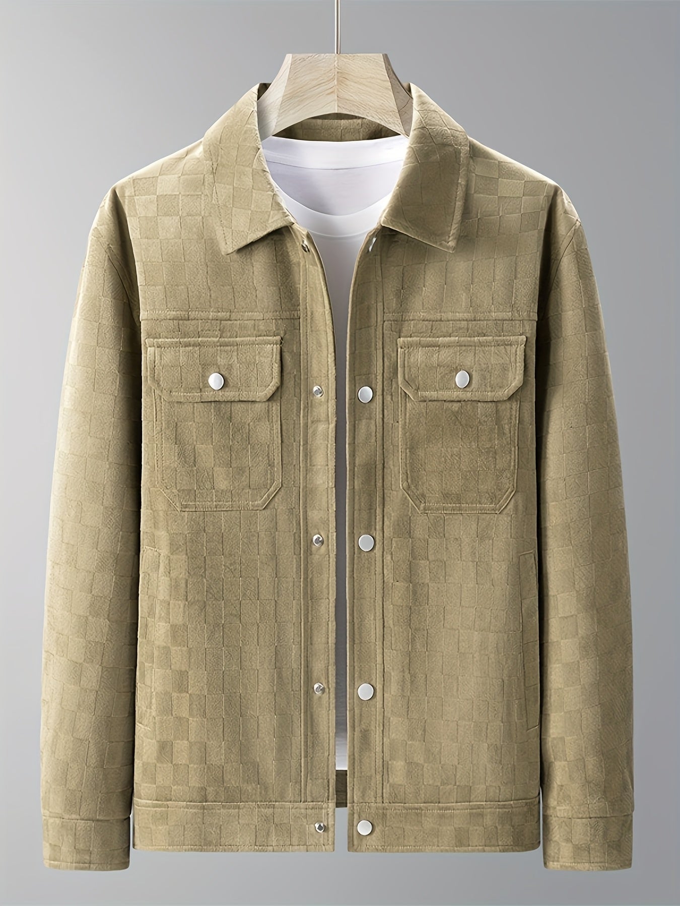 Mavrick Collection | Checkered Suede Jacket with Lightweight Design | Elegant Layering for Modern Style