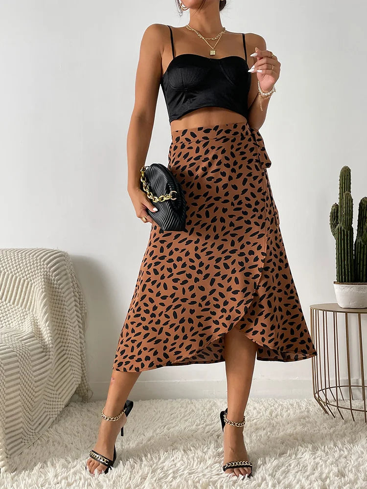 Maya Collection | Women's Printed Wrap Tie Skirt with Adjustable Fit | Stylish Summer Essential for Effortless Outfits