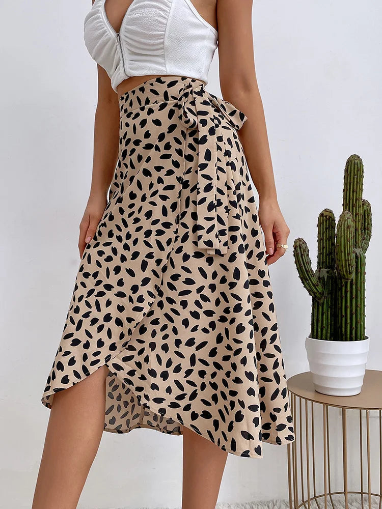 Maya Collection | Women's Printed Wrap Tie Skirt with Adjustable Fit | Stylish Summer Essential for Effortless Outfits