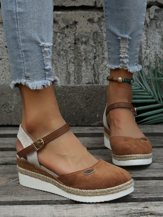 Mia Collection | Closed-Toe Espadrilles Women with Adjustable Ankle Strap | Chic Summer Sandals for Effortless Style