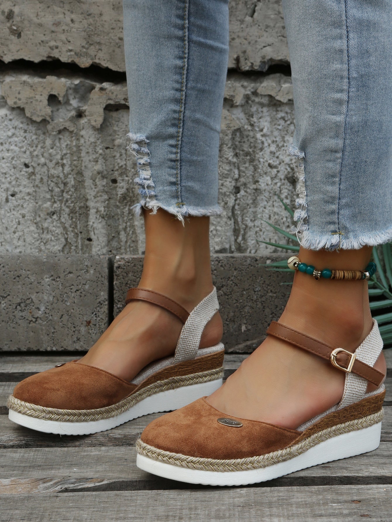 Mia Collection | Closed-Toe Espadrilles Women with Adjustable Ankle Strap | Chic Summer Sandals for Effortless Style